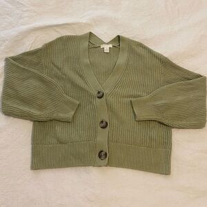 Ribbed oversized cardigan in pistachio in size small 💚